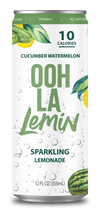 Load image into Gallery viewer, 12-Pack Sparkling OOH LA Lemin Cucumber Watermelon Lemonade
