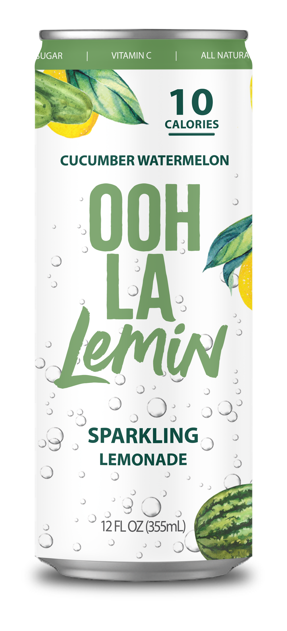 12-Pack Sparkling OOH LA Lemin Cucumber Watermelon Lemonade